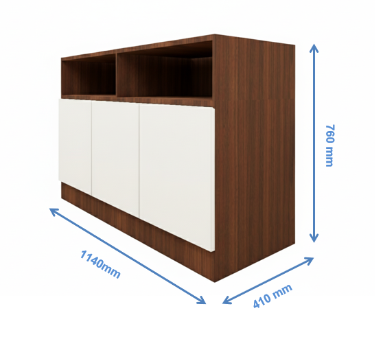American Walnut & Wool Console Table – Premium Hallway Console