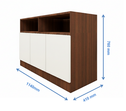 American Walnut & Wool Console Table – Premium Hallway Console