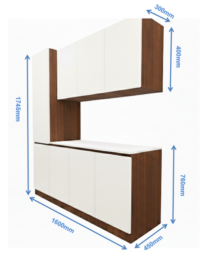 American Walnut & Wool Crockery Unit – Modern Dining Storage