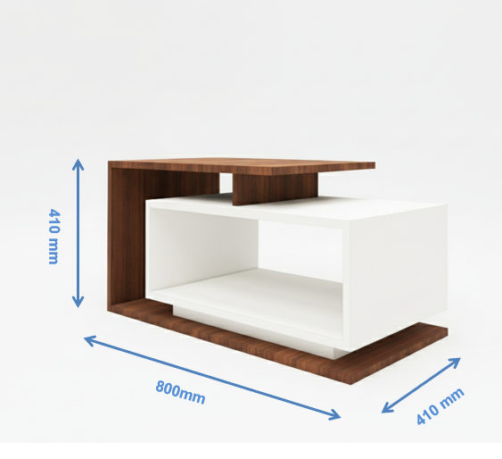 American Walnut & Wool Coffee Table – Designer Center Table