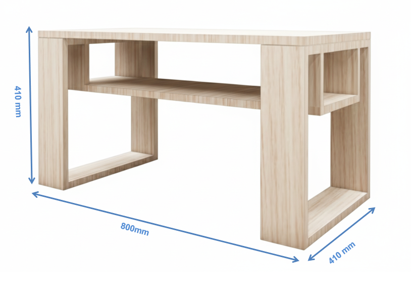 Modern Oak Finish Coffee Table – Modern Living Room Center Table
