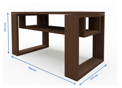Rich Walnut Finish Coffee Table – Modern Living Room Center Table