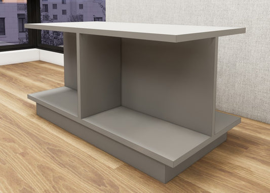 Dust Finish Coffee Table – Open Shelf Design