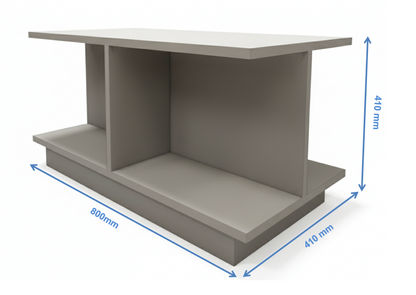 Dust Finish Coffee Table – Open Shelf Design