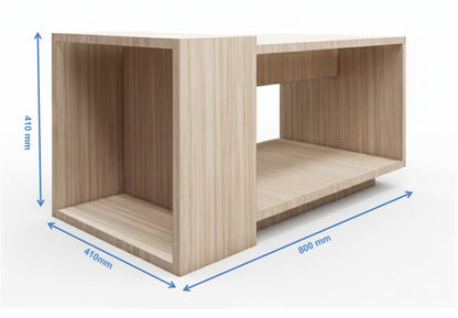 Modern Oak Finish Coffee Table – Sleek Contemporary Look