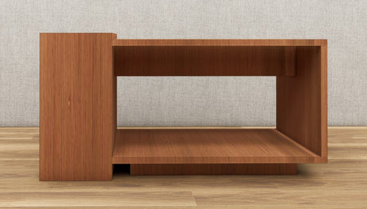 Burma Teak Finish Coffee Table – Sleek Contemporary Look