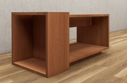 Burma Teak Finish Coffee Table – Sleek Contemporary Look