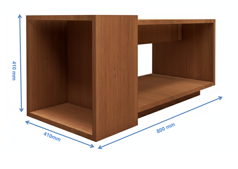 Burma Teak Finish Coffee Table – Sleek Contemporary Look