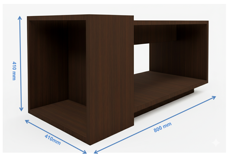 Rich Walnut Finish Coffee Table – Sleek Contemporary Look