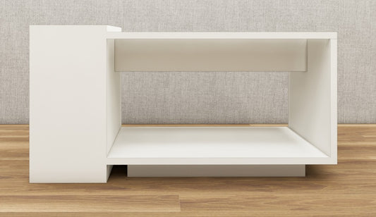 Wool White Finish Coffee Table – Sleek Contemporary Look
