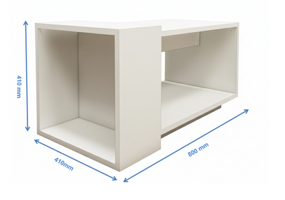 Wool White Finish Coffee Table – Sleek Contemporary Look