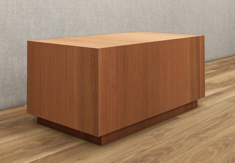 Modern Burma Teak Finish Coffee Table – Compact Box Style Design