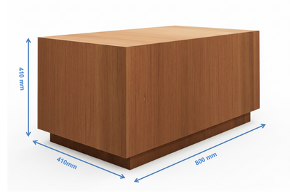 Modern Burma Teak Finish Coffee Table – Compact Box Style Design