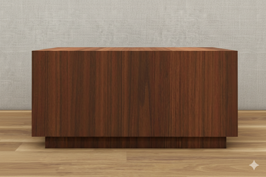 Modern American Walnut Finish Coffee Table – Compact Box Style Design