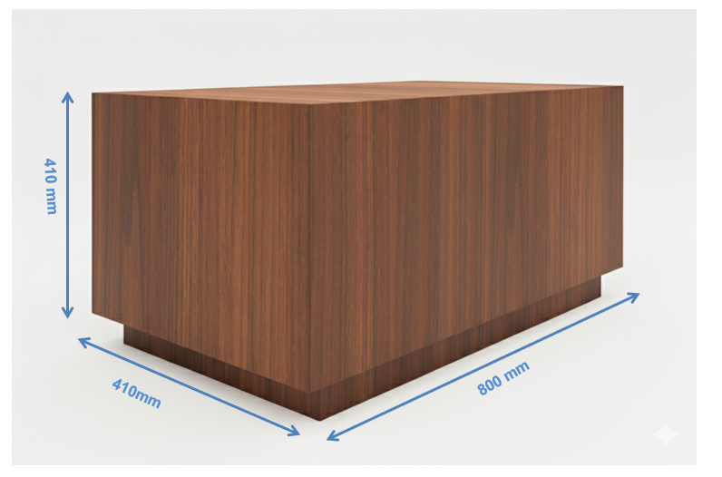Modern American Walnut Finish Coffee Table – Compact Box Style Design