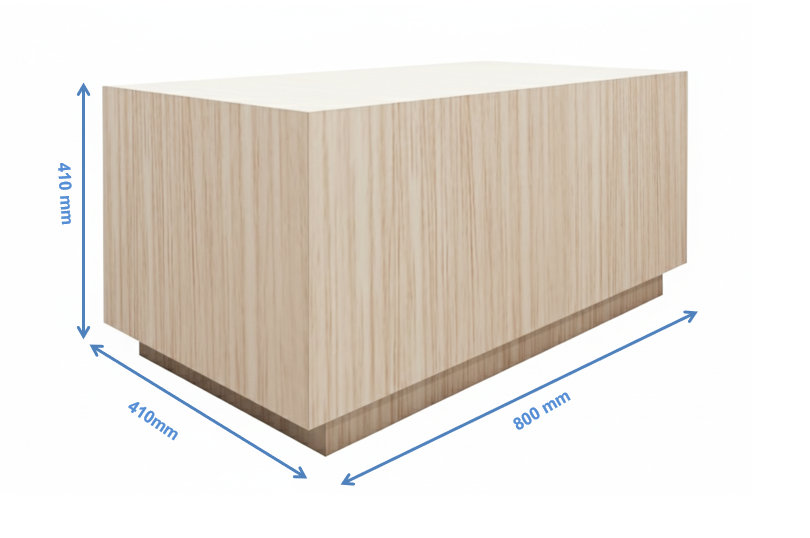 Modern Modern Oak Finish Coffee Table – Compact Box Style Design