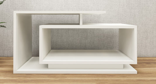 Wool White Finish Coffee Table – Designer Center Table