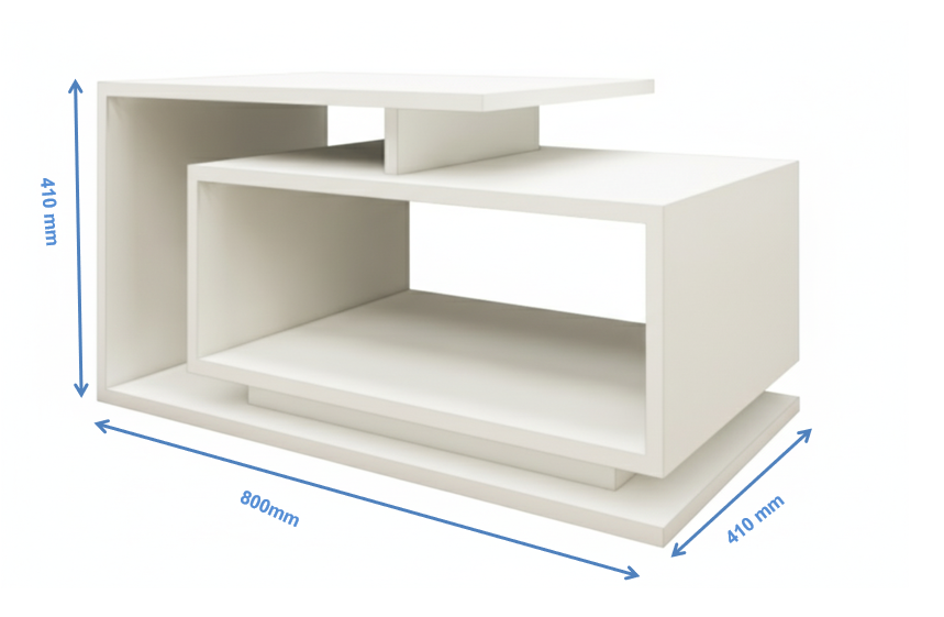 Wool White Finish Coffee Table – Designer Center Table