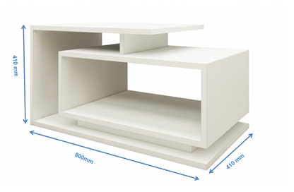Wool White Finish Coffee Table – Designer Center Table