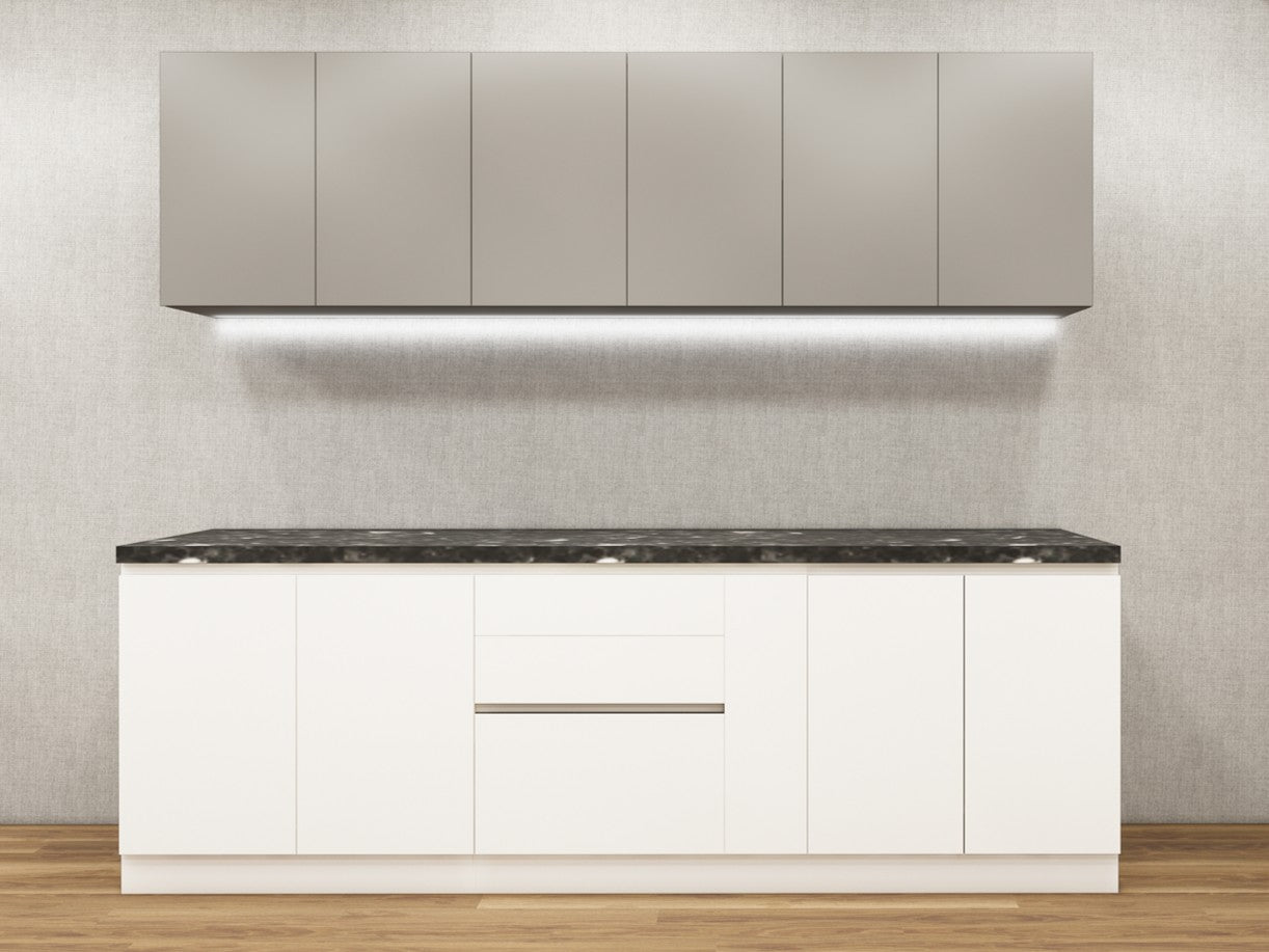 Dust & Wool White Finish Straight Kitchen