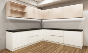 Modern Oak & Wool White Finish
