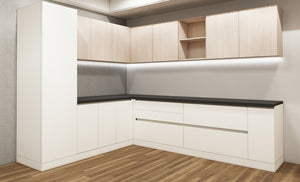 Modern Oak & Wool White Finish