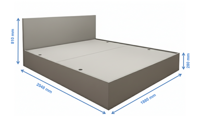 Dust Finish King Size Bed with Storage – Contemporary Wooden Bed