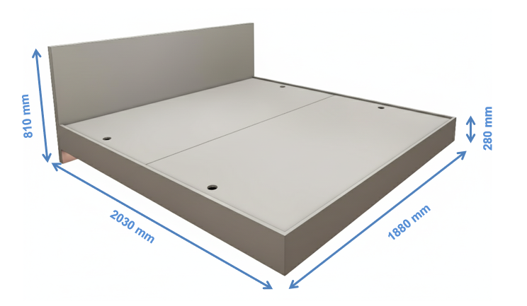 Dust Finish King Size Bed – Premium Bedframe