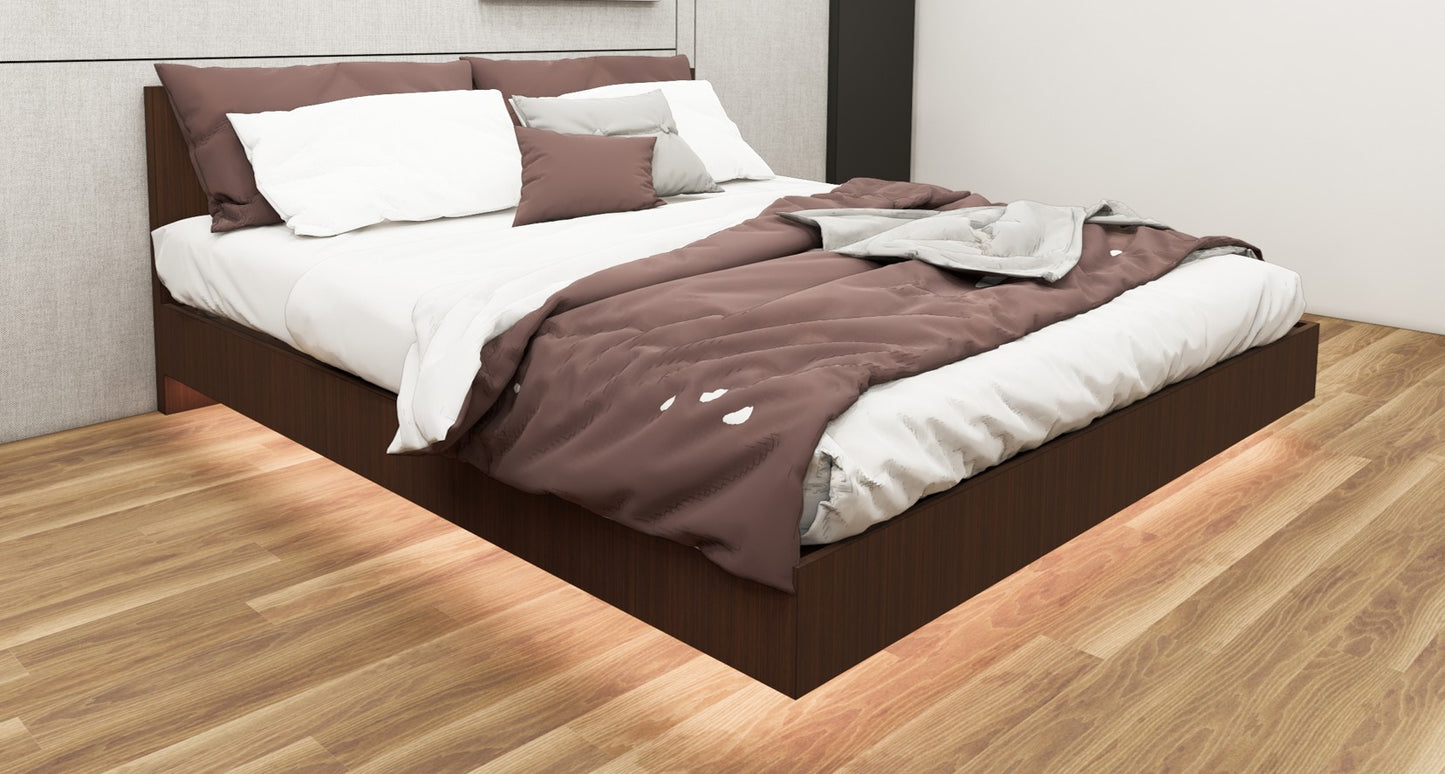 Rich Walnut Finish King Size Bed – Premium Bedframe