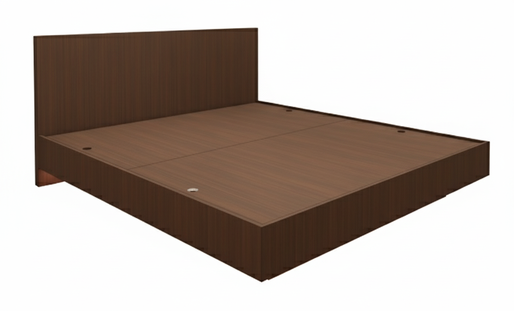 Rich Walnut Finish King Size Bed – Premium Bedframe