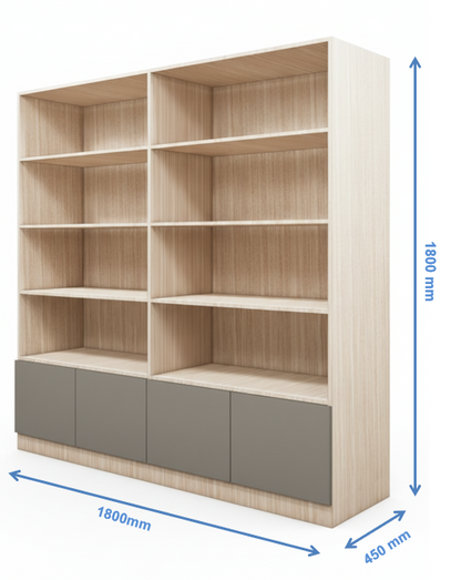 Modern Oak Finish Book Shelf