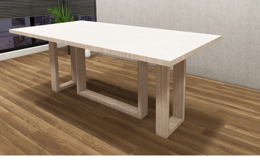 Modern Oak Finish Dinning Table