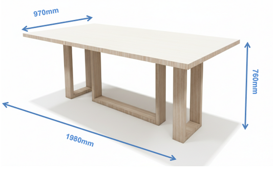 Modern Oak Finish Dinning Table
