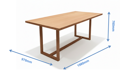 Burma Teak Finish Dinning Table
