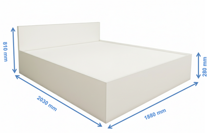 Frosty White King Size bed