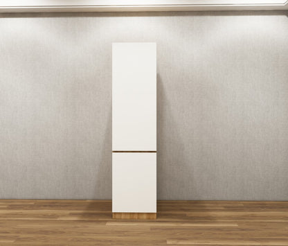 Urban Teak & Frosty White Finish Single Door Wardrobe