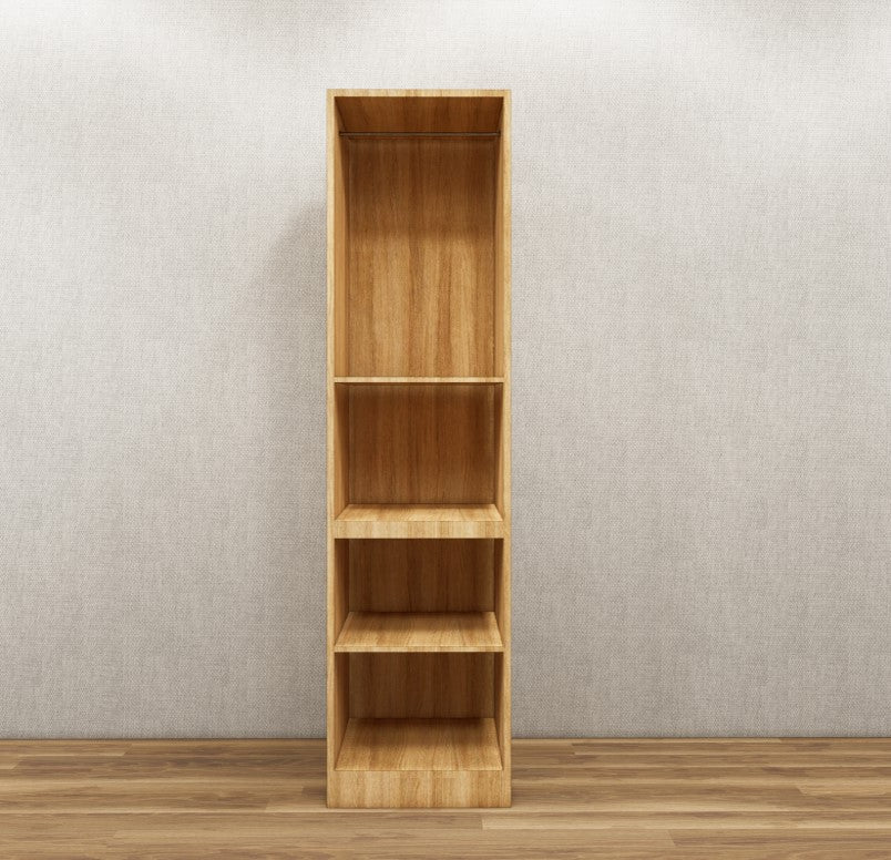 Urban Teak & Frosty White Finish Single Door Wardrobe