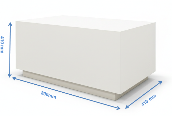 Modern Wool White Finish Coffee Table – Compact Box Style Design