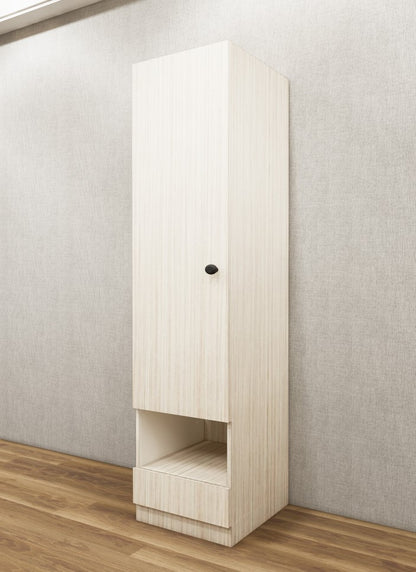 Legno Oak Light Finish Single Door Wardrobe