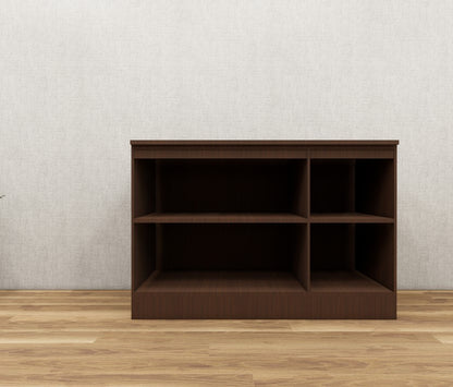 Rich Walnut & Wool White Finish Console Table