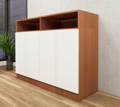 Burma Teak Finish Shoe Rack