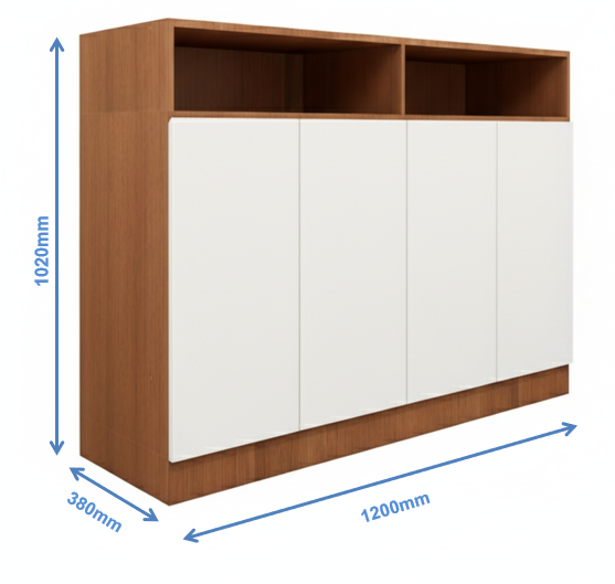 Burma Teak Finish Shoe Rack