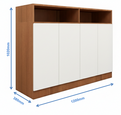 Burma Teak Finish Shoe Rack