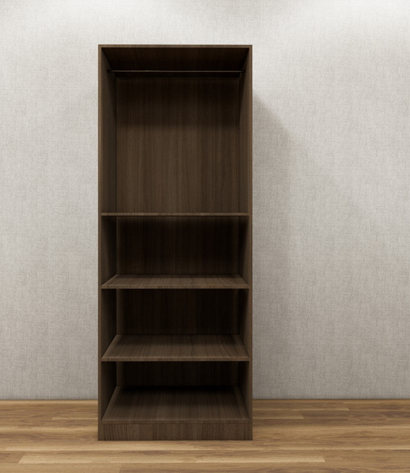 Legno Oak Dark & Frosty White Finish Double Door Wardrobe