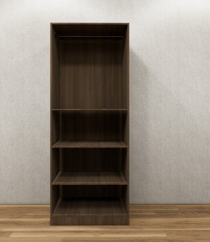 Legno Oak Dark & Frosty White Finish Double Door Wardrobe