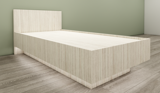 Legno Oak Light Single bed With Strip Lighting