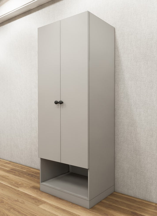 Gothic Grey Double Door Wardrobe