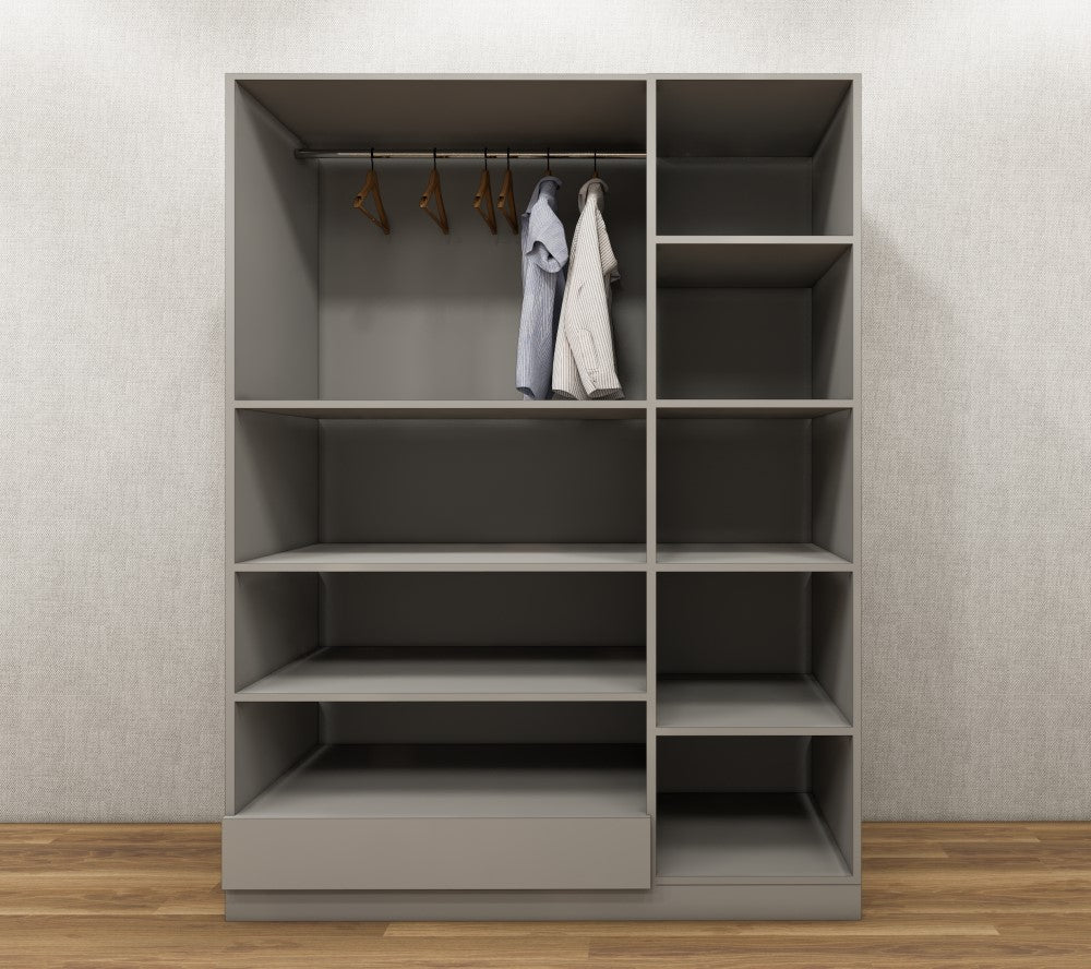 Gothic Grey Three Door Wardrobe