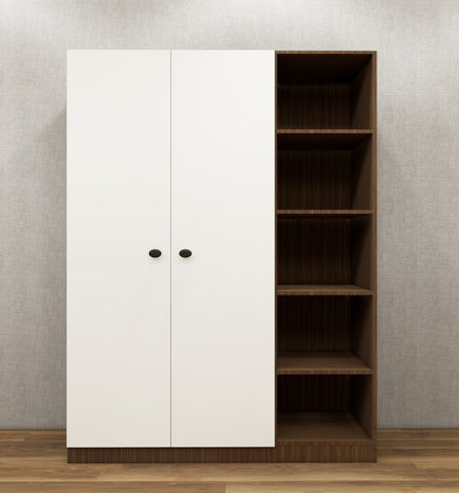 Moldau Acacia Dark & Frosty White Finish Wardrobe