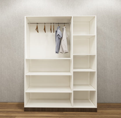 Legno Oak Dark & Frosty White Three Door Wardrobe